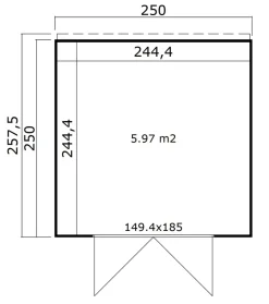 Lasita Maja Redskabsrum*redskabsrum Felix 2 250 x 250 cm