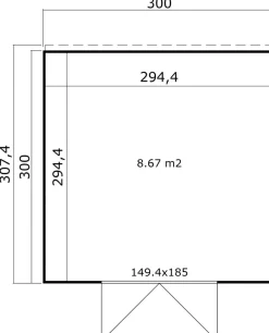 Lasita Maja Redskabsrum*redskabsrum Felix 3 300 x 300 cm