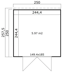 Lasita Maja Redskabsrum*redskabsrum Fynn 2 250 x 250 cm