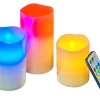 Dekorativ Belysning - Indendørs*LED-bloklys med farveskift 3-pk.