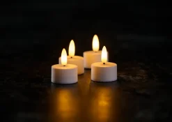 DAY Dekorativ Belysning - Indendørs*LED-fyrfadslys med 3D-flamme 4 stk. -