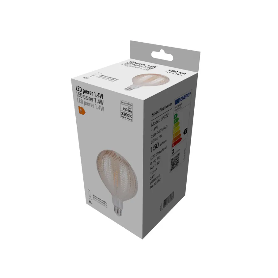 Led-Pærer*LED-pære Dent Amber 1,4 W E27