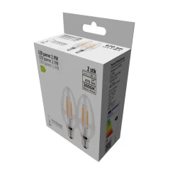 Led-Pærer*LED-pære kerte 2,9 W E14 2-pk.