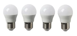Led-Pærer*LED-pære krone 4,2 W E27 4-pk.