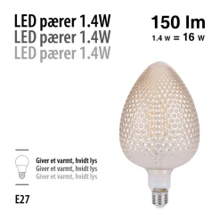 Led-Pærer*LED-pære Nut Amber 1,4 W E27
