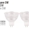 Led-Pærer*LED-spotpære 5 W GU5,3 2-pk.