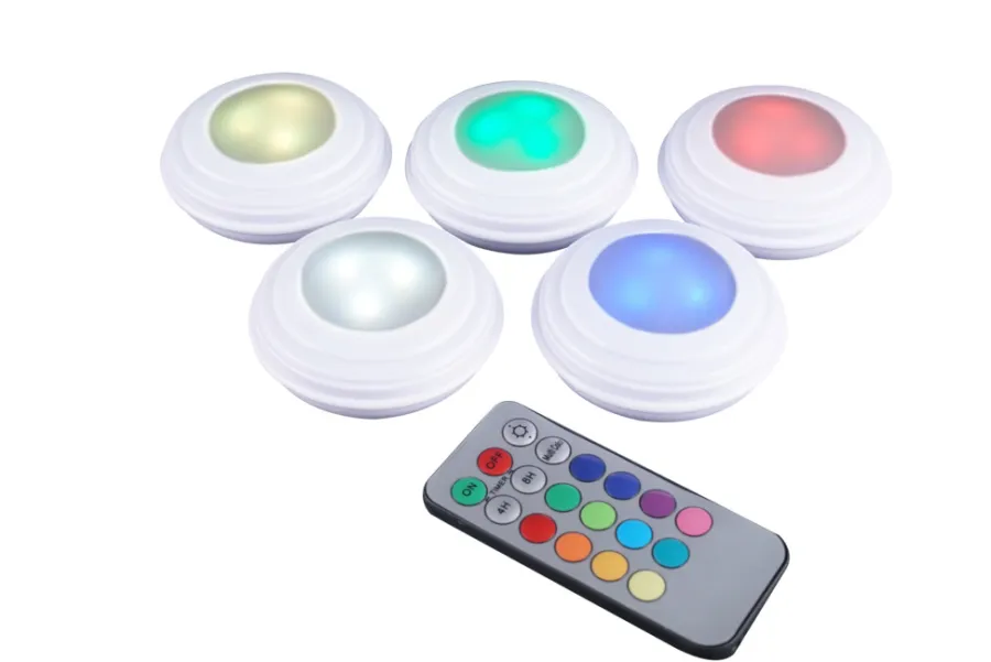 Spots*LED-spotsæt med farveindstilling og timer - 5 stk.