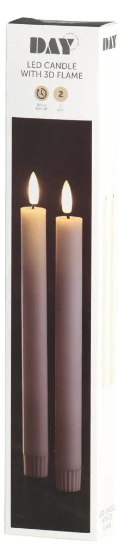 DAY Dekorativ Belysning - Indendørs*LED-stearinlys middagslys 2 stk. -
