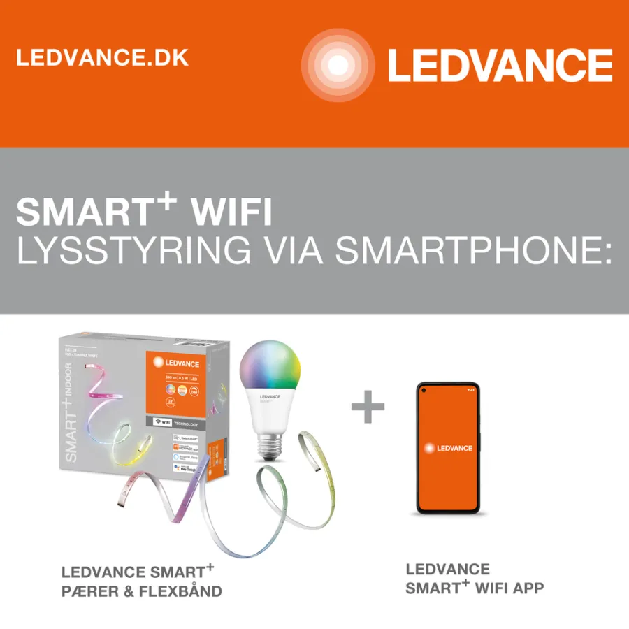 LEDVANCE Led-Pærer|Smart Pærer*SMART+ standard pære hvid E27 9 W