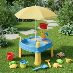 Ud & Leg® Legetøj*Legebord med parasol 14 dele