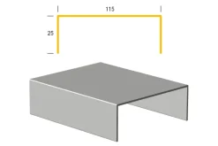 JUAL Tagpap & Asfalt*Limtræsprofil aluminium 115 x 1000 mm