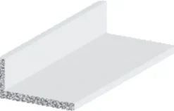 Profillister*Listeprofil aluminium hvid 10 x 15 x 1000 mm