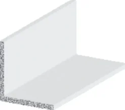 Profillister*Listeprofil aluminium hvid 25 x 25 x 1000 mm