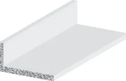 Profillister*Listeprofil aluminium hvid 15 x 30 x 1000 mm