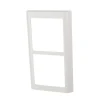 Lauritz Knudsen Tangenter & Rammer Til Stikkontakter*LK FUGA® designramme Soft 63 2×1 modul lodret hvid
