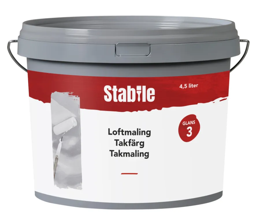 Stabile® Loftmaling*Loftmaling glans 3 4,5 liter - Hvid