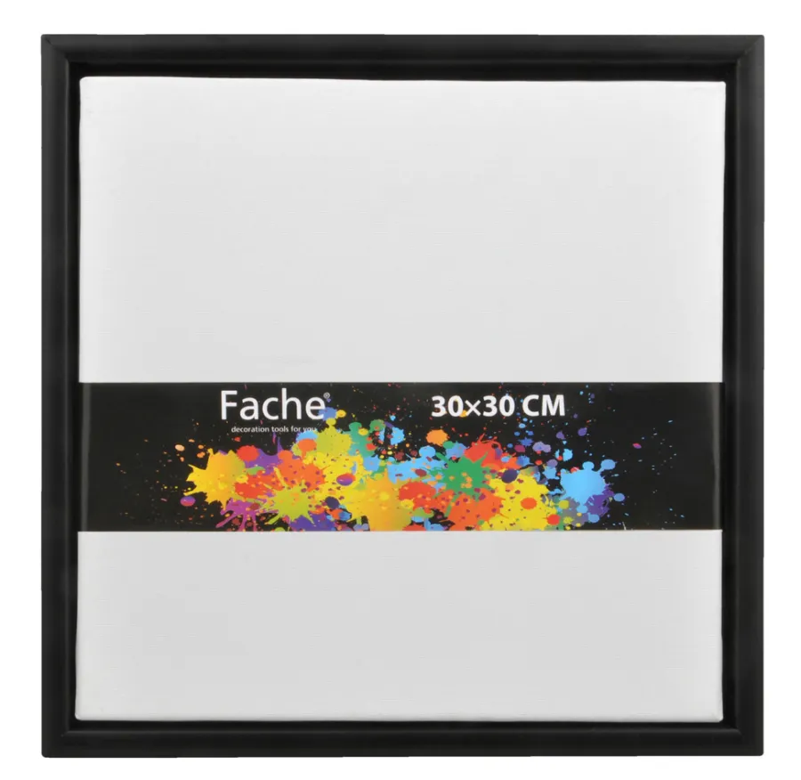 Fache Hobbymaling*Lærred med sort svæveramme 30 x 30 cm