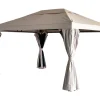 Pavilloner & Partytelte*Luksus pavillon 3 x 4 m beige og sort