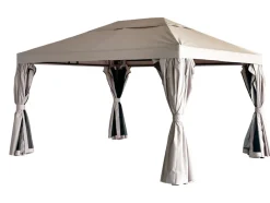 Pavilloner & Partytelte*Luksus pavillon 3 x 4 m beige og sort