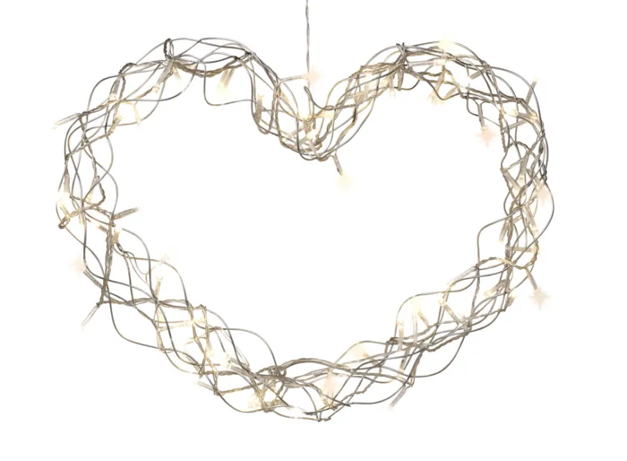 Stemning® Dekorativ Belysning - Udendørs*Lyshjerte 80 LED-pærer 40 cm