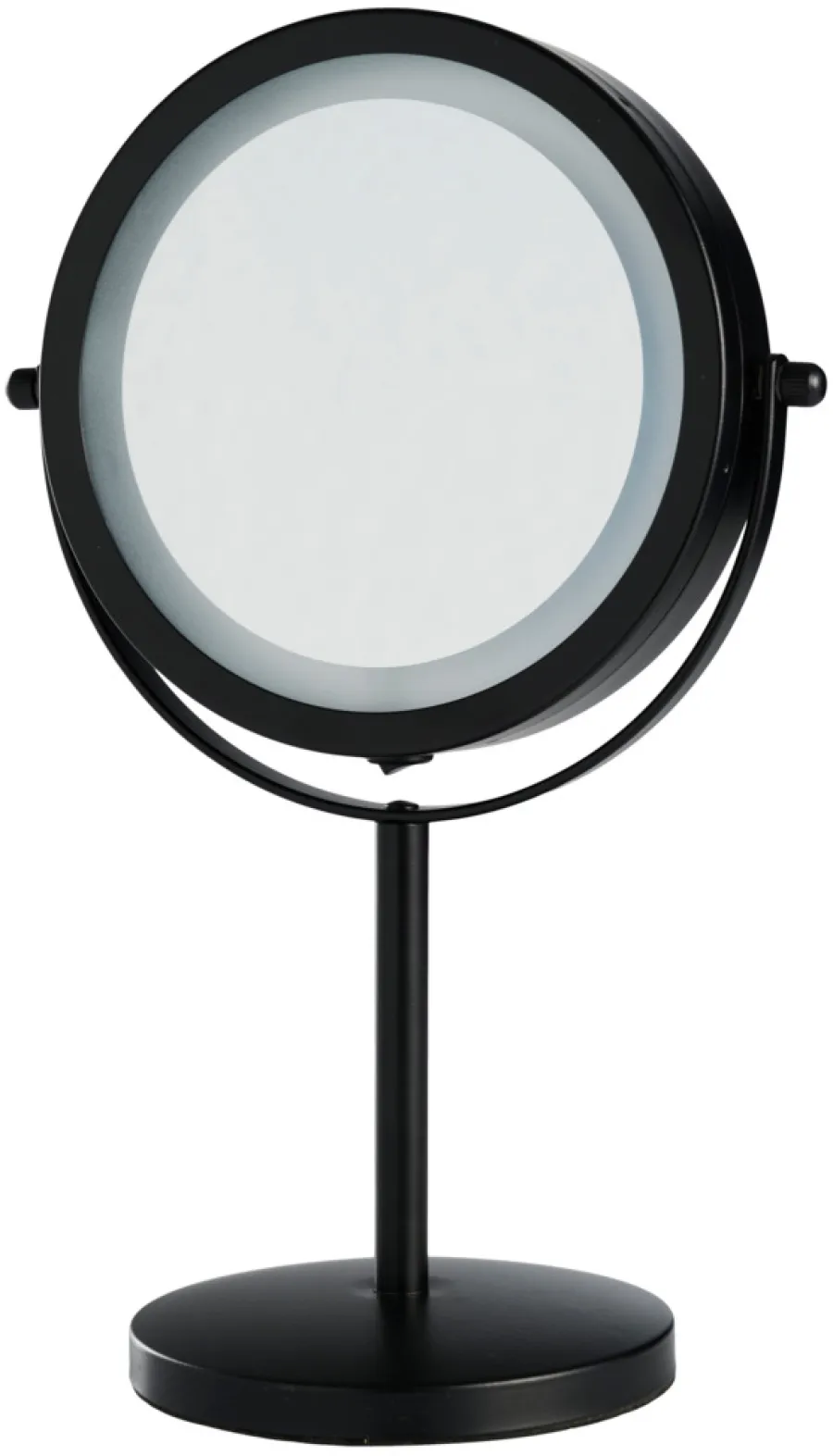 DAY Tilbehør Til Badeværelset|Spejle*Makeup spejl m/lys Ø 17,5 cm - Sort