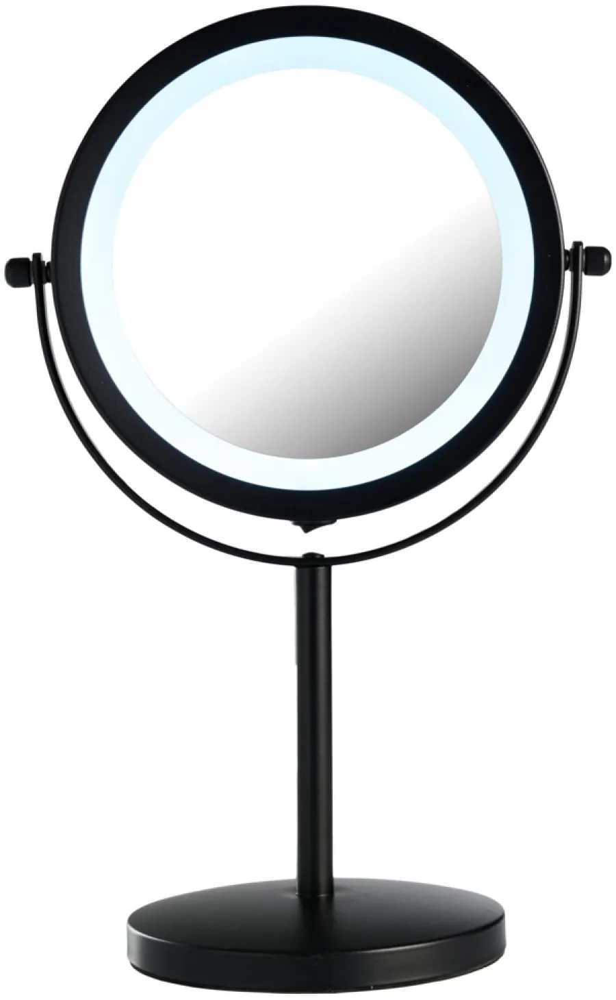DAY Tilbehør Til Badeværelset|Spejle*Makeup spejl m/lys Ø 17,5 cm - Sort