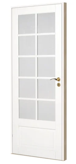 Torso Døre & Karme*Massiv hvidmalet enkelt glasdør 82,5 x 204 cm