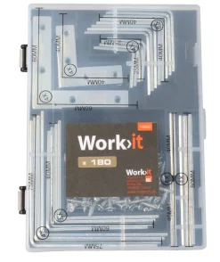 HOME it WORK Bygningsbeslag*Møbelbeslagssæt - 180 dele
