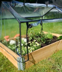 Garden® Planteborde & Højbede*Minidrivhus 120 x 80 cm stål m/plastdug -