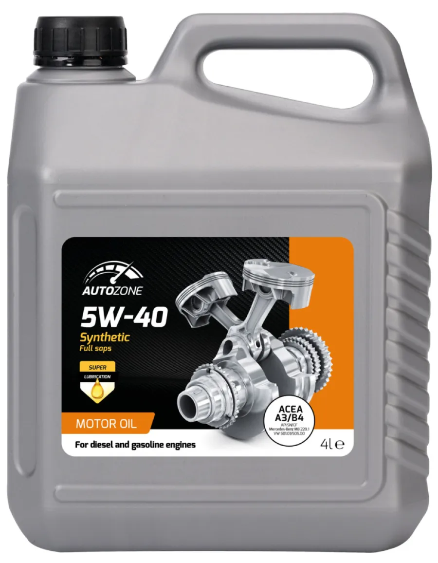 AutoZone® Motorolie & Sprinklervæske*Motorolie fuldsyntetisk 5W-40 4 liter -