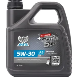 Basta Motorolie & Sprinklervæske*Motorolie 5W-30 A5 MAX fuldsyntetisk - 4 liter