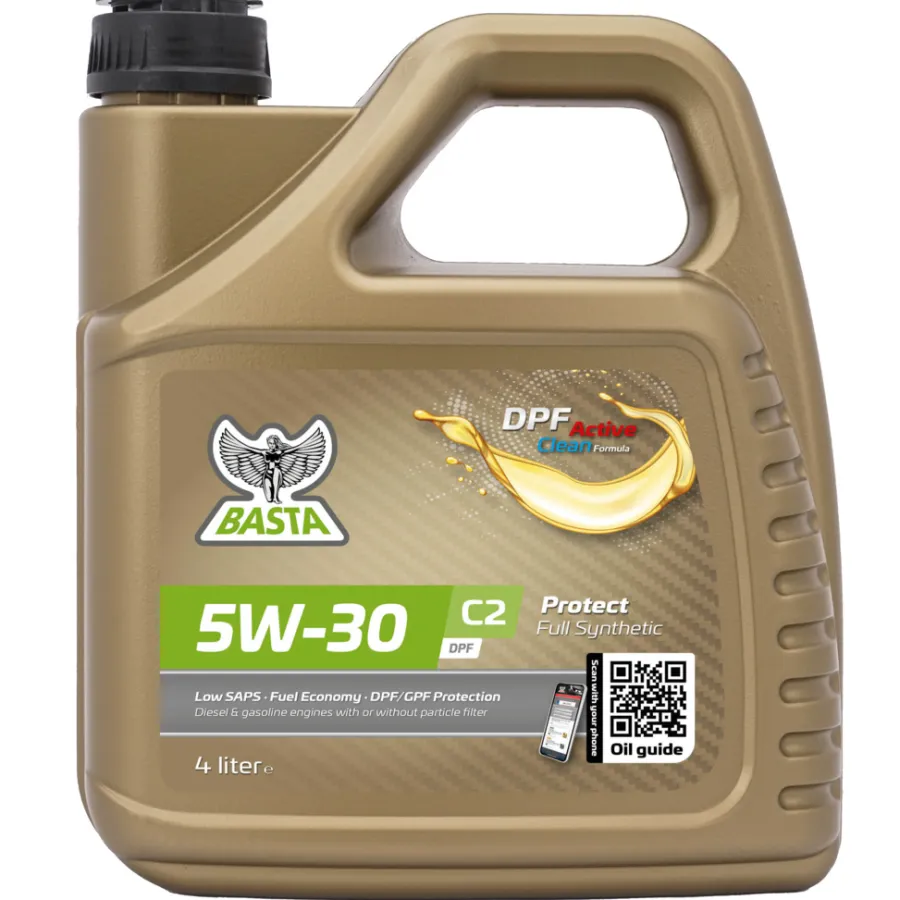 Basta Motorolie & Sprinklervæske*Motorolie 5W-30 C2 fuldsyntetisk - 4 liter