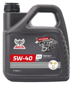 Basta Motorolie & Sprinklervæske*Motorolie 5W-40 fuldsyntetisk - 4 liter