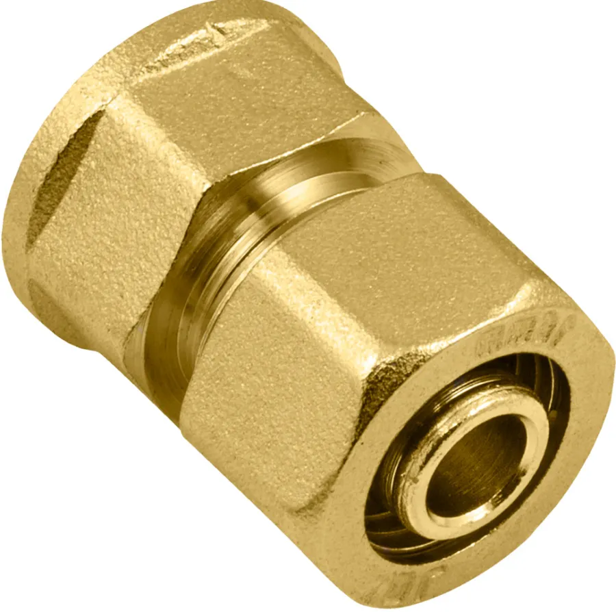 Fittings Til Rør*Muffe til PEX-rør 1/2" x 18 mm Messing