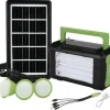 Lyd & Tilbehør Til Mobiltelefoner*Nødradio med solceller, 3 lygter og powerbank 1800 mAh