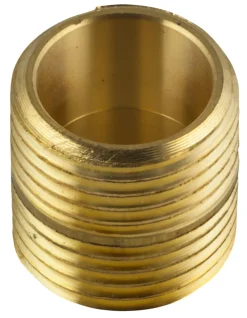 Messing*Nippelrør sammenskåret messing 1/2"