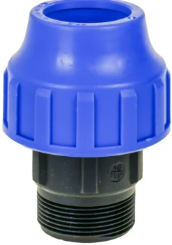 Fittings Til Rør*Nippel til PEM-rør 3/4" x 25 mm Blå/sort