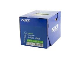 NKT Fasteners Skruer*farmerskrue sort 4,8 x 35 mm 200 stk. Sortlakeret RAL 9005