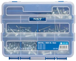 NKT Fasteners Skruer*pladeskruer i kasse - 230 stk.