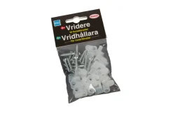 Rodena Akrylplader*Nylonvridere med skruer, 25 stk.