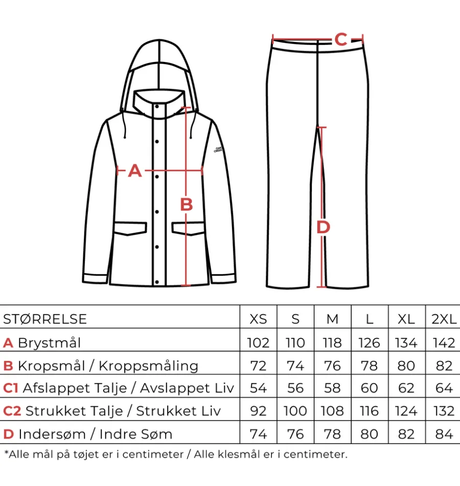 Oak Creek® Beklædning*regntøj unisex str. M sort