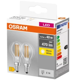 Osram Led-Pærer*LED kronepære E14 4 W 2-pk.