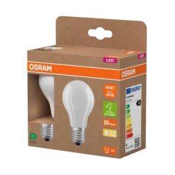 Osram Led-Pærer*LED mat standardpære E27 3,8 W 2-pk.
