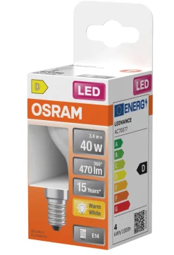 Osram Led-Pærer*LED Star Classic mat kronepære E14 4 W