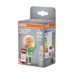 Osram Led-Pærer|Smart Pærer*SMART+ klar filamentpære RGBW E27 4,8 W