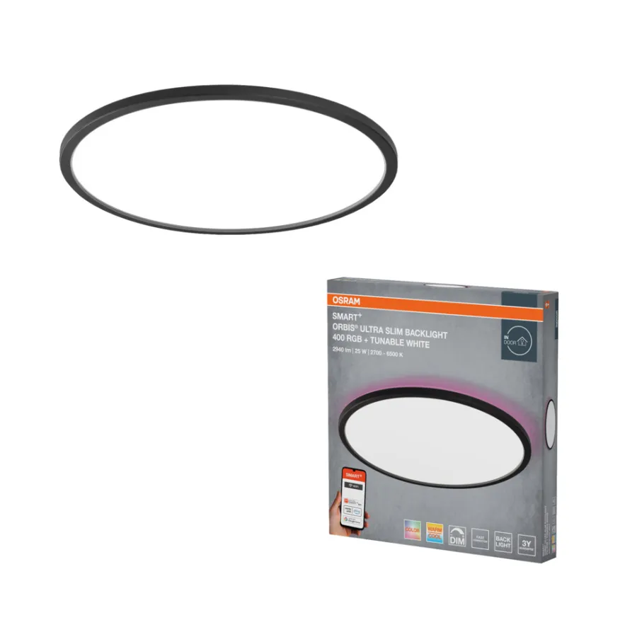 Osram Loftlamper|Smart Lamper*SMART+ Orbis Ultra Slim Backlight Ø400 mm RGB