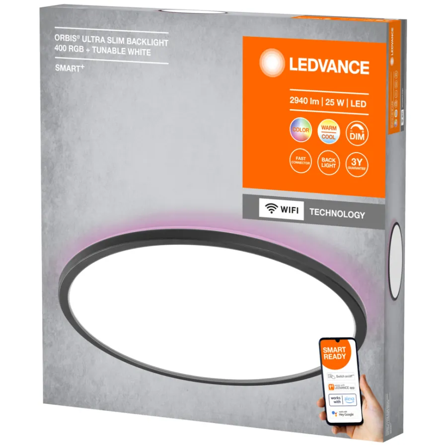 Osram Loftlamper|Smart Lamper*SMART+ Orbis Ultra Slim Backlight Ø400 mm RGB