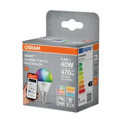 Osram Led-Pærer|Smart Pærer*SMART+ RGB+TW kronepære E14 4,9 W