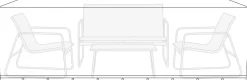 Sunlife® Overtræk Til Parasoller & Havemøbler*Overtræk til havemøbelsæt L220 x B130 x H85 cm -