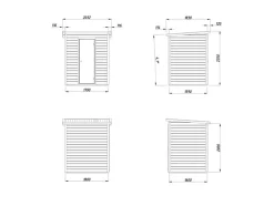 Palmako Pooludstyr|Saunaer*Eir sauna m/ovn 183 x 203 cm